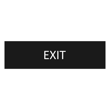 Zwart aluminium deurbordje Exit 165 x 45 mm - per 1 stuk