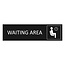 CombiCraft Zwart aluminium deurbordje Waiting area 165 x 45 mm - per 1 stuk