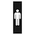 Zwart aluminium deurbordje Heren pictogram