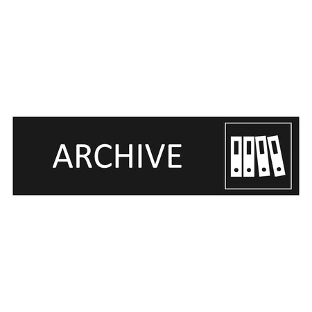 Zwart aluminium deurbordje Archive 165 x 45 mm - per 1 stuk