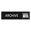 Zwart aluminium deurbordje Archive 165 x 45 mm - per 1 stuk