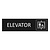 Zwart aluminium deurbordje Elevator