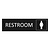 Zwart aluminium deurbordje Restroom vrouwen