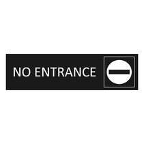 Zwart aluminium deurbordje No entrance