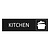 Zwart aluminium deurbordje Kitchen