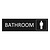 Zwart aluminium deurbordje Bathroom mannen