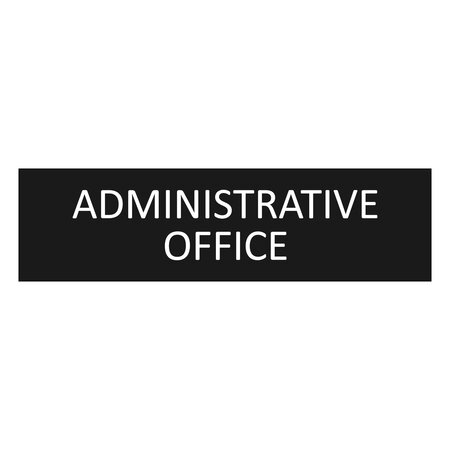 Zwart aluminium deurbordje Administrative office 165 x 45 mm - per 1 stuk