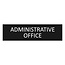 Zwart aluminium deurbordje Administrative office 165 x 45 mm - per 1 stuk