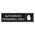 Zwart aluminium deurbordje Authorized personnel only