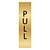 Goud aluminium deurbordje pull staand