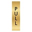 Goud aluminium deurbordje pull staand  165 x 45 mm - per 1 stuk