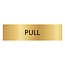 Goud aluminium deurbordje pull liggend  165 x 45 mm - per 1 stuk