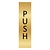 Goud aluminium deurbordje push staand