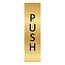 Goud aluminium deurbordje push staand  165 x 45 mm - per 1 stuk