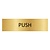 Goud aluminium deurbordje push liggend