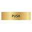 Goud aluminium deurbordje push liggend  165 x 45 mm - per 1 stuk