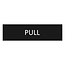 Zwart aluminium deurbordje pull liggend  165 x 45 mm - per 1 stuk