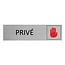 Aluminium deurbordje Privé  165 x 45 mm - per 1 stuk