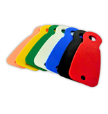 Blanco kunststof Caddy-Key winkelwagenmunten € 1 formaat kleurenmix - per 7 stuks