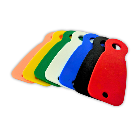 CombiCraft Blanco kunststof Caddy-Key winkelwagenmunten € 1 formaat kleurenmix - per 7 stuks