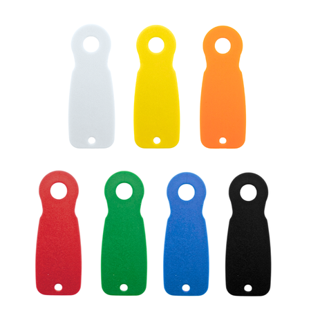 CombiCraft Blanco kunststof Caddy-Key winkelwagenmunten € 1 formaat kleurenmix - per 7 stuks