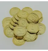 CombiCraft Glimmende geëloxeerde plastic munten goudkleurig Ø29mm - per 100 stuks