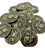 Replica middeleeuwse munt goudkleurig ca. Ø24mm - per 100 stuks
