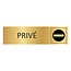 Goud aluminium deurbordje Privé 165 x 45 mm met tape - per 1 stuk