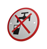 CombiCraft Aluminium deurbordje Geen drinkwater Ø75mm met 2 gaten - per 1 stuk