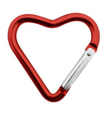 Karabijnhaak hart kleurenmix 44x43mm aluminium - per set van 6 kleuren