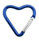 CombiCraft Karabijnhaak hart kleurenmix 44x43mm aluminium - per set van 6 kleuren