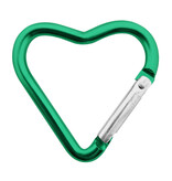 Karabijnhaak hart kleurenmix 44x43mm aluminium - per set van 6 kleuren