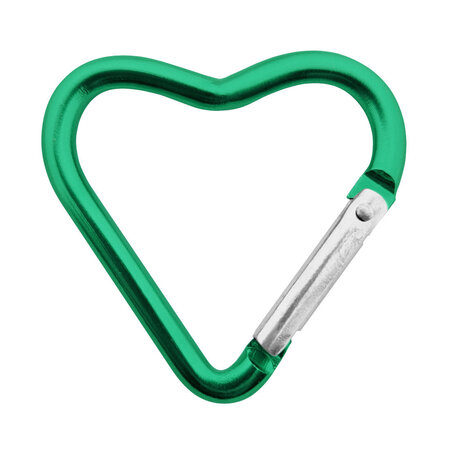 CombiCraft Karabijnhaak hart kleurenmix 44x43mm aluminium - per set van 6 kleuren