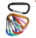 CombiCraft Karabijnhaak kleurenmix 60x30mm aluminium - per set van 6 kleuren