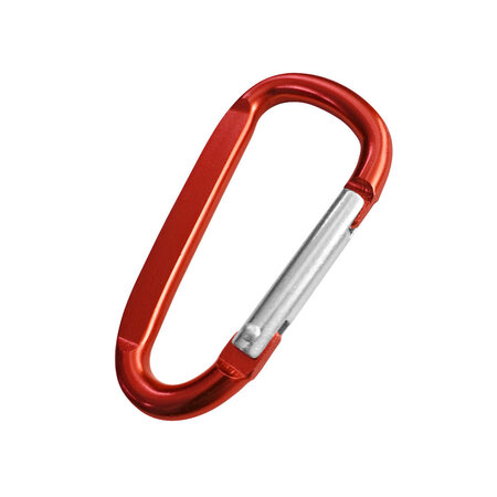 Karabijnhaak kleurenmix 60x30mm aluminium - per set van 6 kleuren