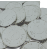 Staal vernikkelde consumptiemunten met getal 1 Ø23mm - per 100 stuks