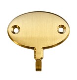 CombiCraft Blanco sleutelhaakje ovaal van messing - per 1 stuk