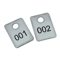 Garderobemunt Tiffany eigen nummering zilver