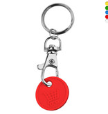 CombiCraft Plastic winkelwagenmunt sleutelhanger €0,50 formaat met karabijnhaak - per 10 stuks