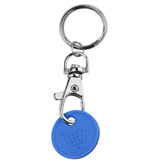CombiCraft Plastic winkelwagenmunt sleutelhanger €0,50 formaat met karabijnhaak - per 10 stuks