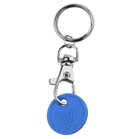 CombiCraft Plastic winkelwagenmunt sleutelhanger €0,50 formaat met karabijnhaak - per 10 stuks