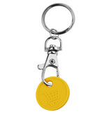 CombiCraft Plastic winkelwagenmunt sleutelhanger €0,50 formaat met karabijnhaak - per 10 stuks