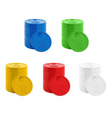 CombiCraft Plastic winkelwagenmunt sleutelhanger €0,50 formaat met karabijnhaak - per 10 stuks