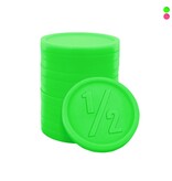 Plastic reliëfmunten met 1/2 Ø25mm - per 250 stuks