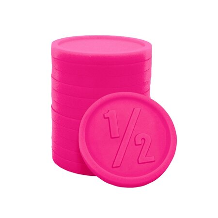 CombiCraft Plastic reliëfmunten met 1/2 Ø25mm - per 250 stuks