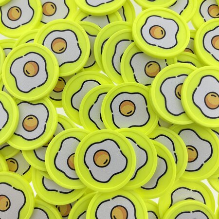 CombiCraft Gekleurde ontbijt/eitje consumptiemunten Ø29mm - per 100 stuks