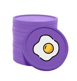 Gekleurde ontbijt/eitje consumptiemunten Ø29mm - per 100 stuks