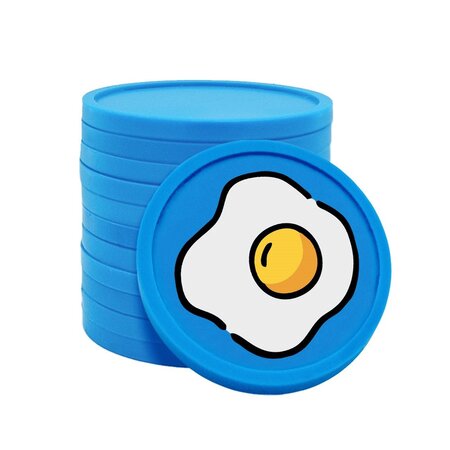 CombiCraft Gekleurde ontbijt/eitje consumptiemunten Ø29mm - per 100 stuks