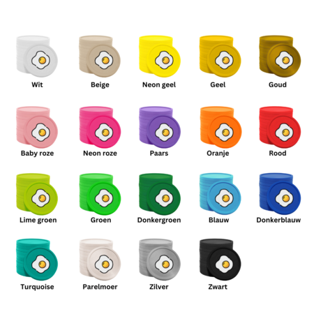 Gekleurde ontbijt/eitje consumptiemunten Ø29mm - per 100 stuks