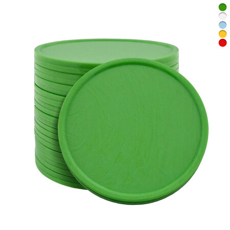 Blanco plastic munten Ø35mm - per 100 stuks